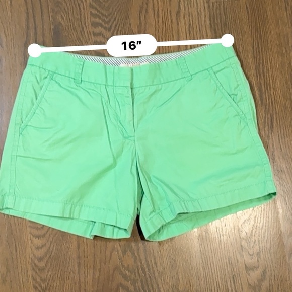 Green J Crew chino shorts size 8 preppy old quiet money summer - Picture 6 of 6